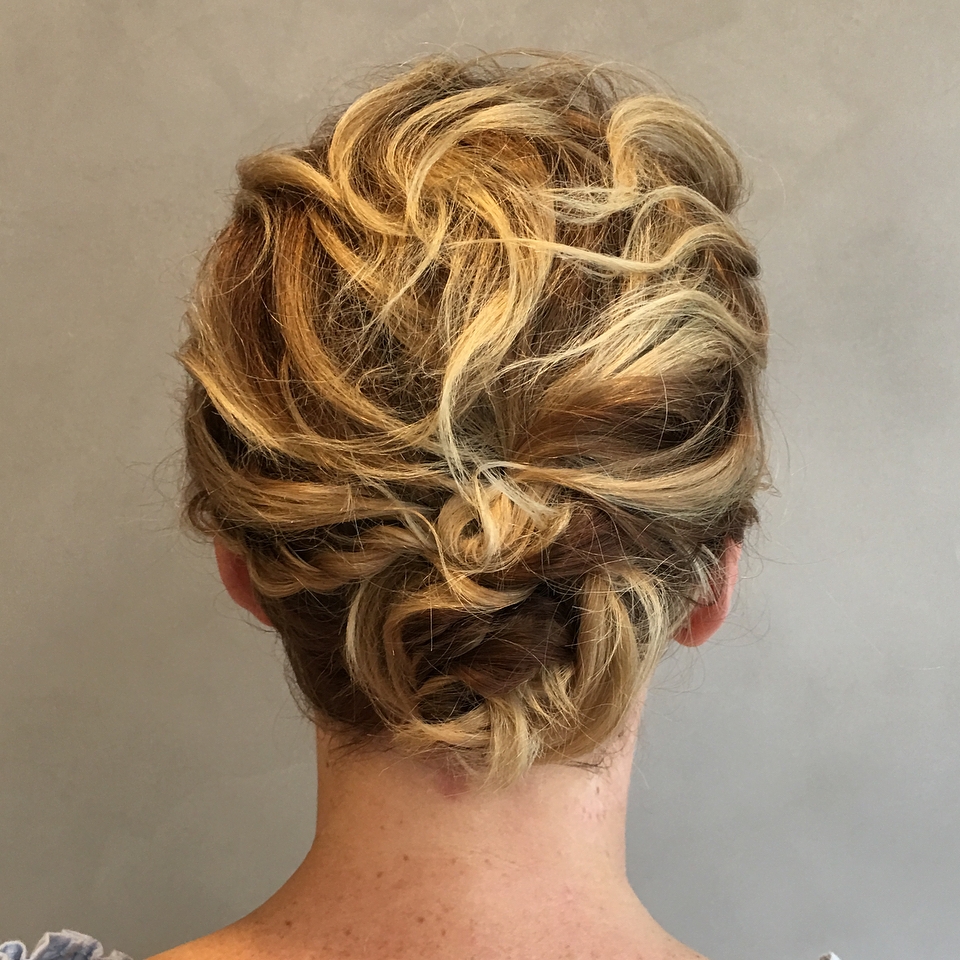 Wavy Updo For Very Short Hair