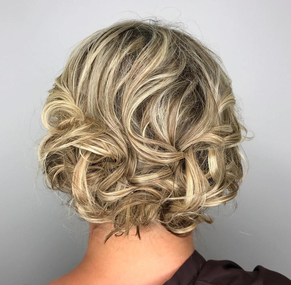 Creative Curly Low Updo