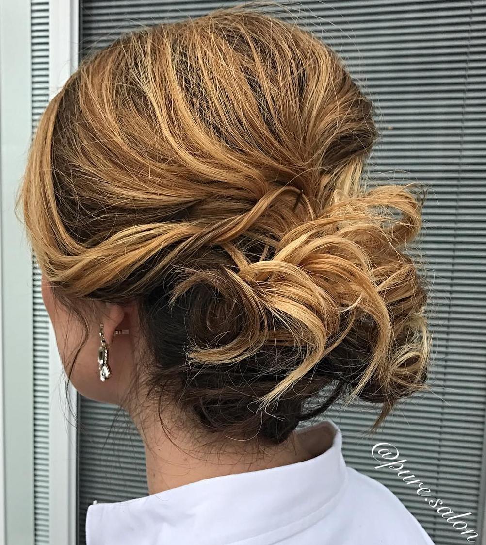Low Updo With A Bouffant