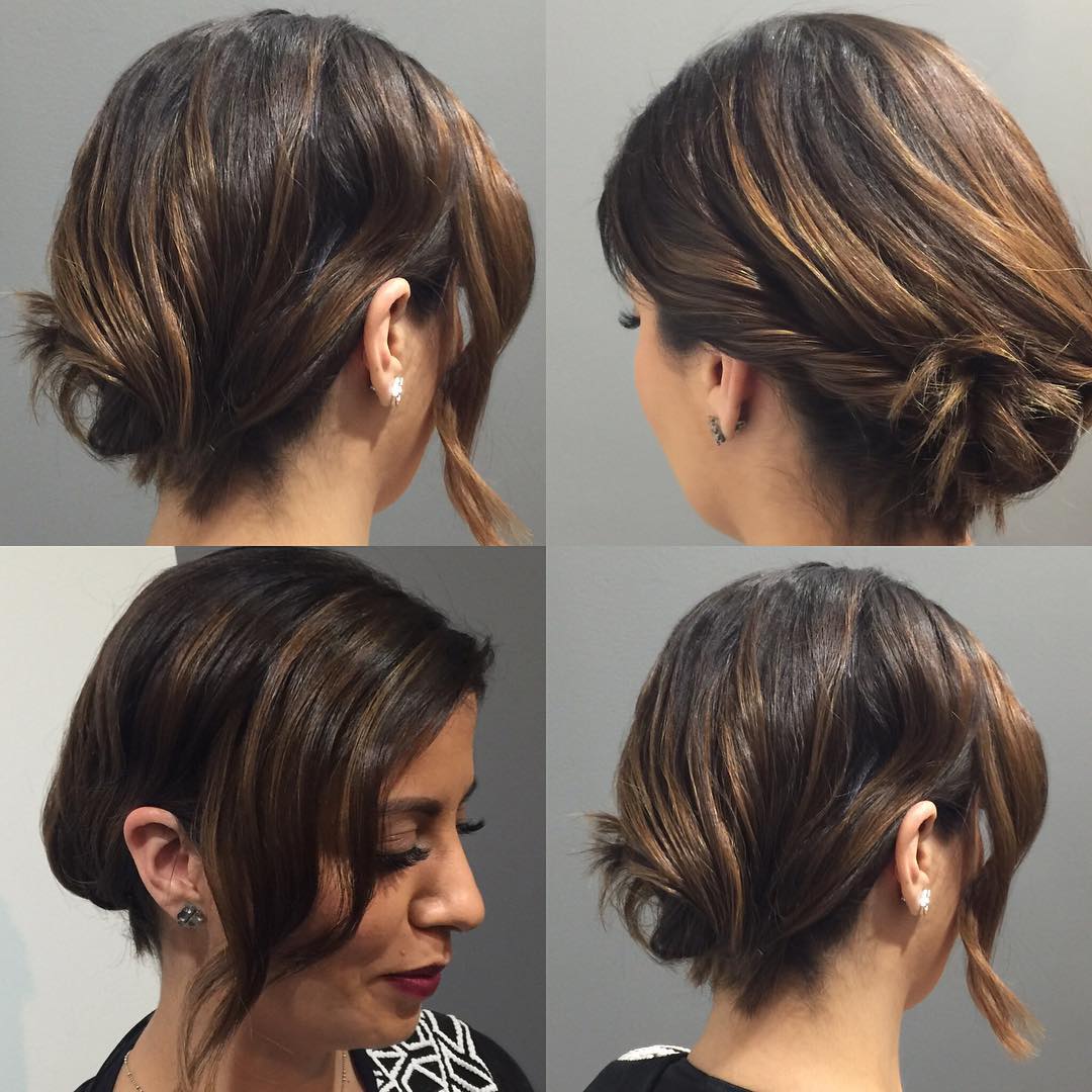 Side Updo For Bob Length Hair